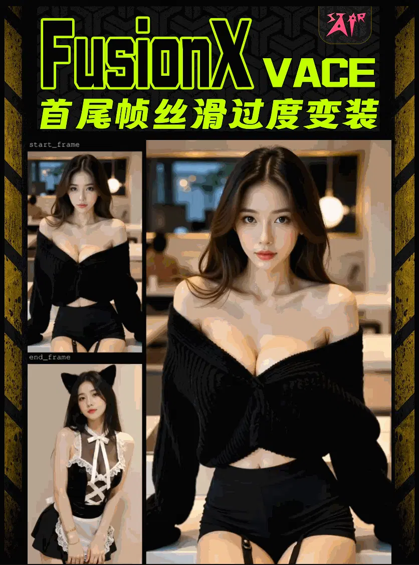 FusionX VACE The smoothest first-frame transition effect Fully automatic ultra-fast version StarAI