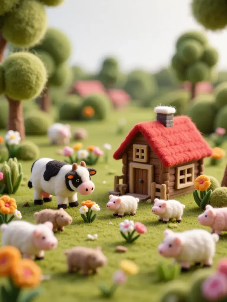 Little Yellow Peach_F.1·Wool Felt·Microscopic·Stop Motion Animation