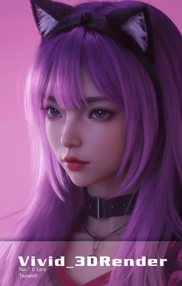 F1.3D rendering style female character