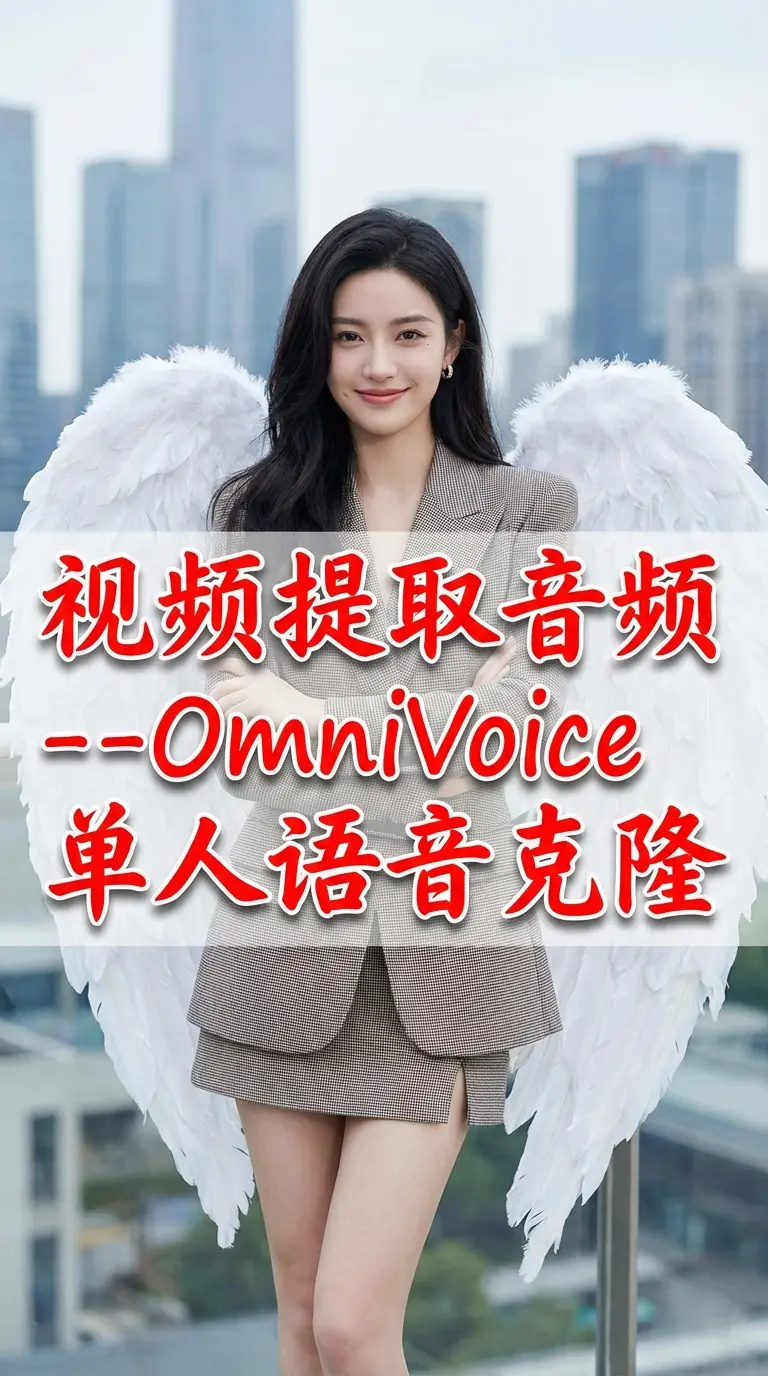 Extract audio from video OmniVoice single speaker voice cloning