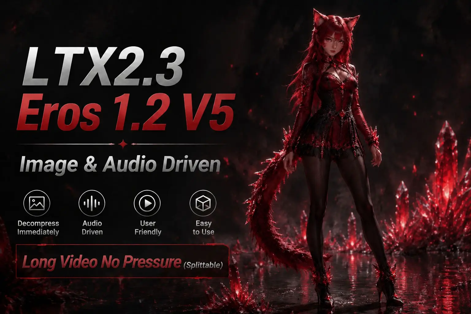LTX2.3 Eros 1.2 Audio Driven to Video Audio driven to video