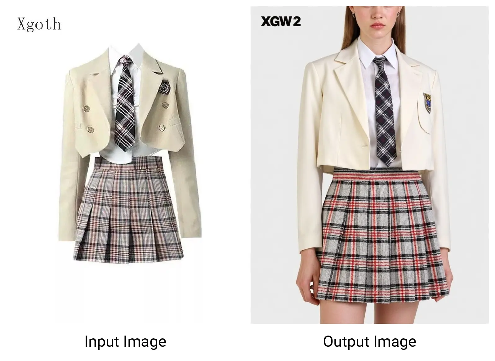 Consistency reference image clothing transfer