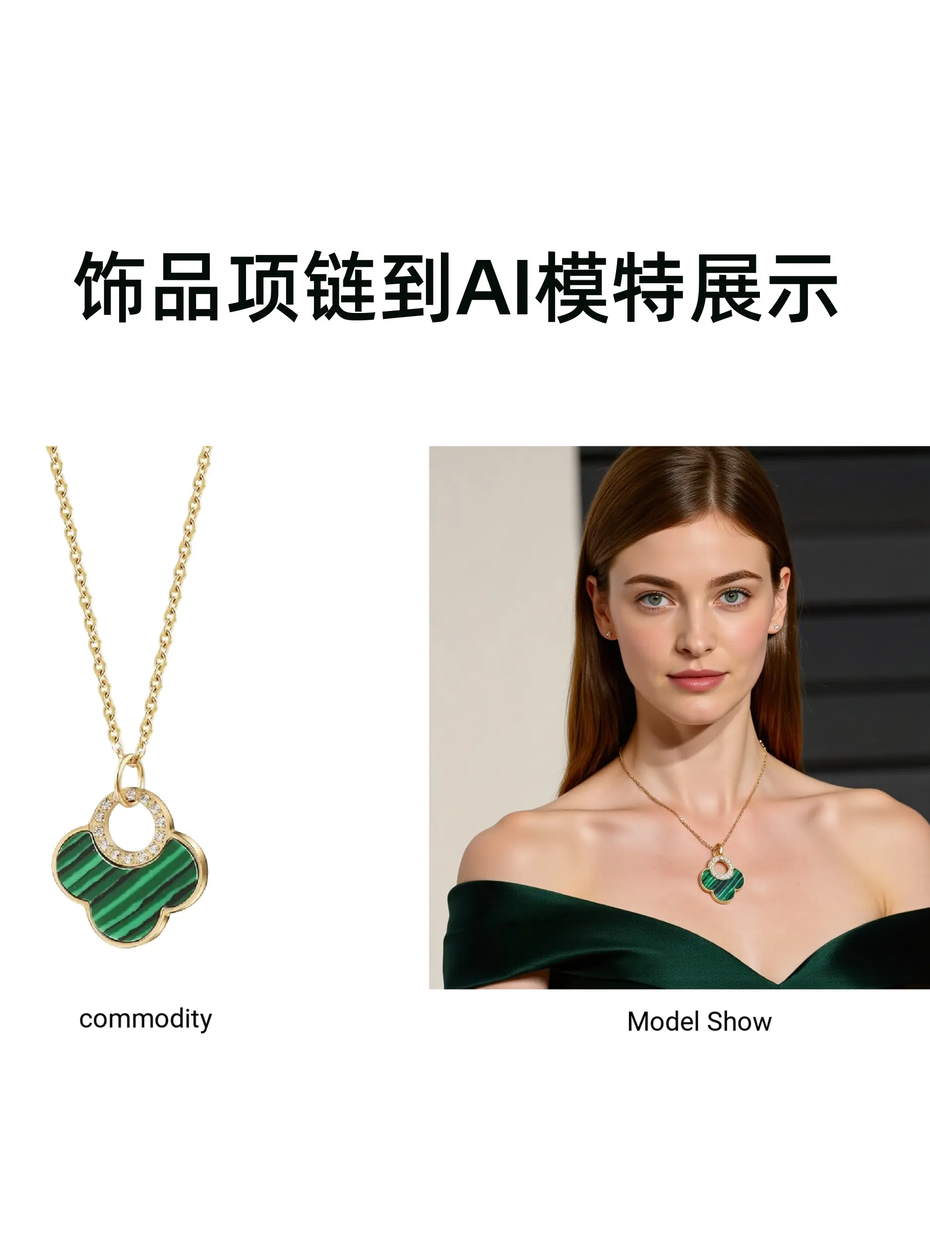 Accessories necklace to AI model display