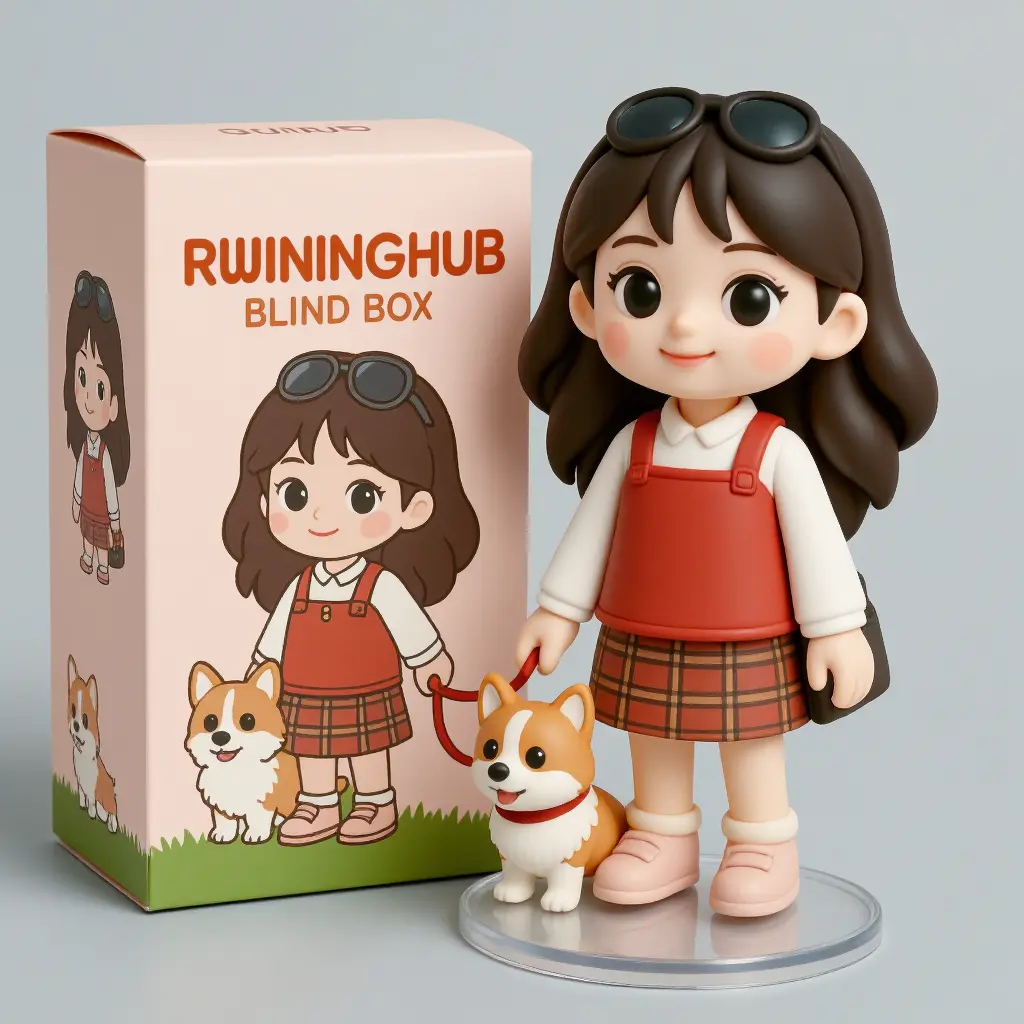 Cartoon 3D blind box figurine toy ornament