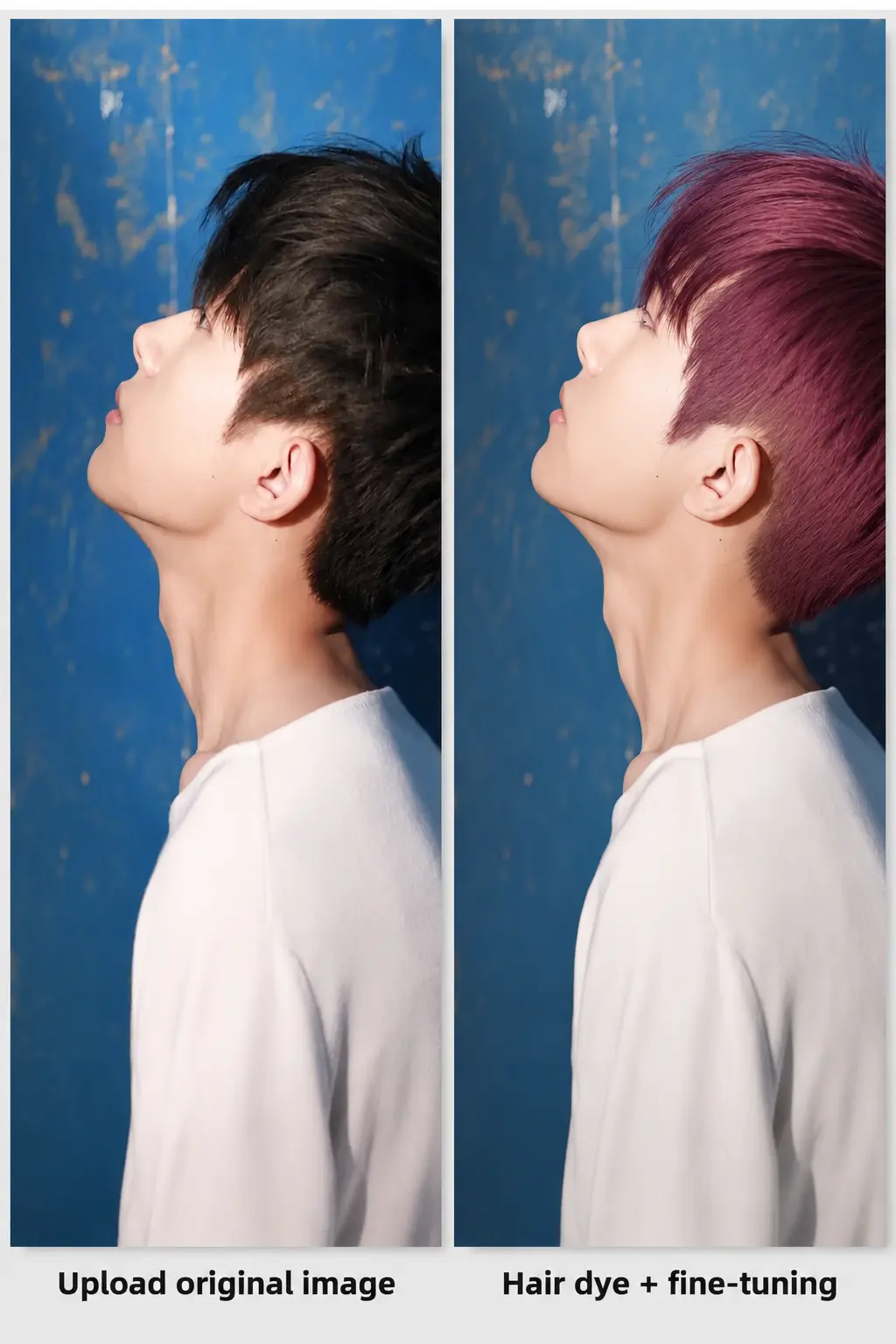 Hair dyeing + photo retouching