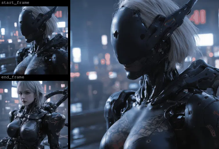 Wan head-to-tail frame video generation kijai version