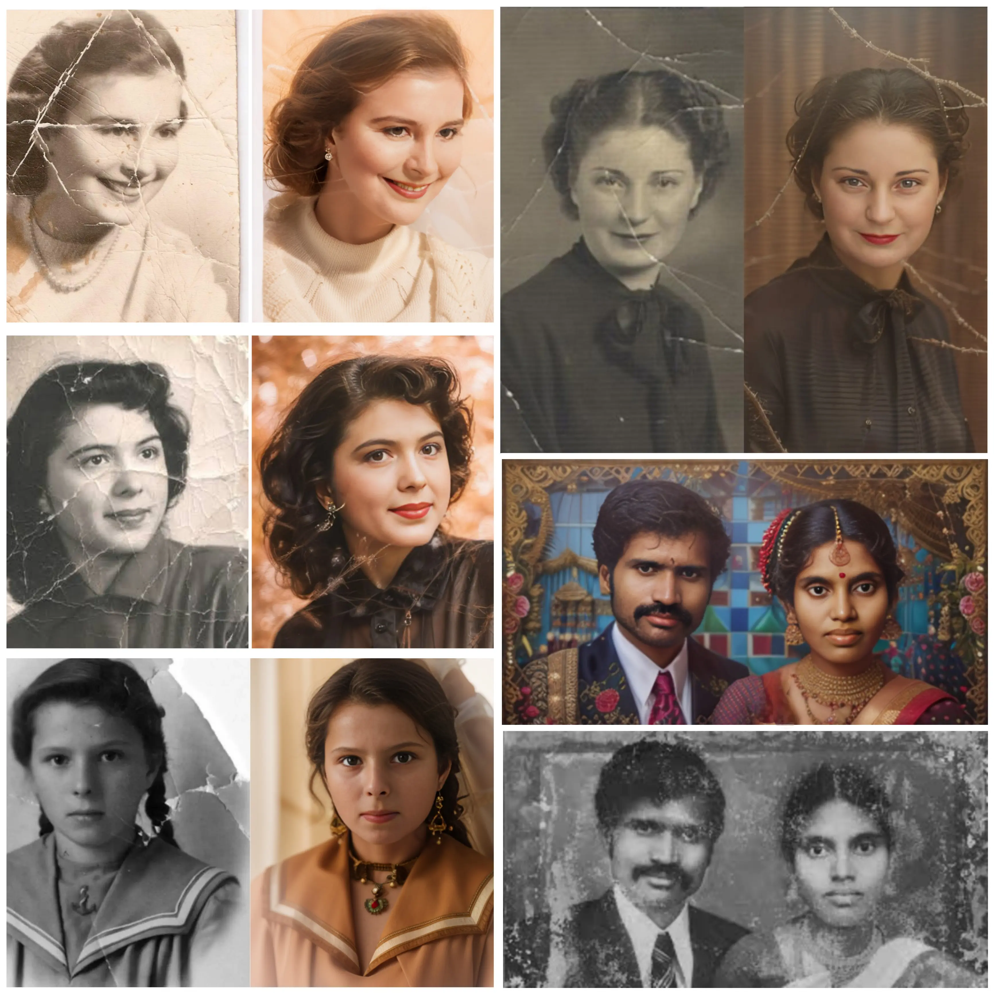 Old photo restoration scratch removal coloring revival version V3