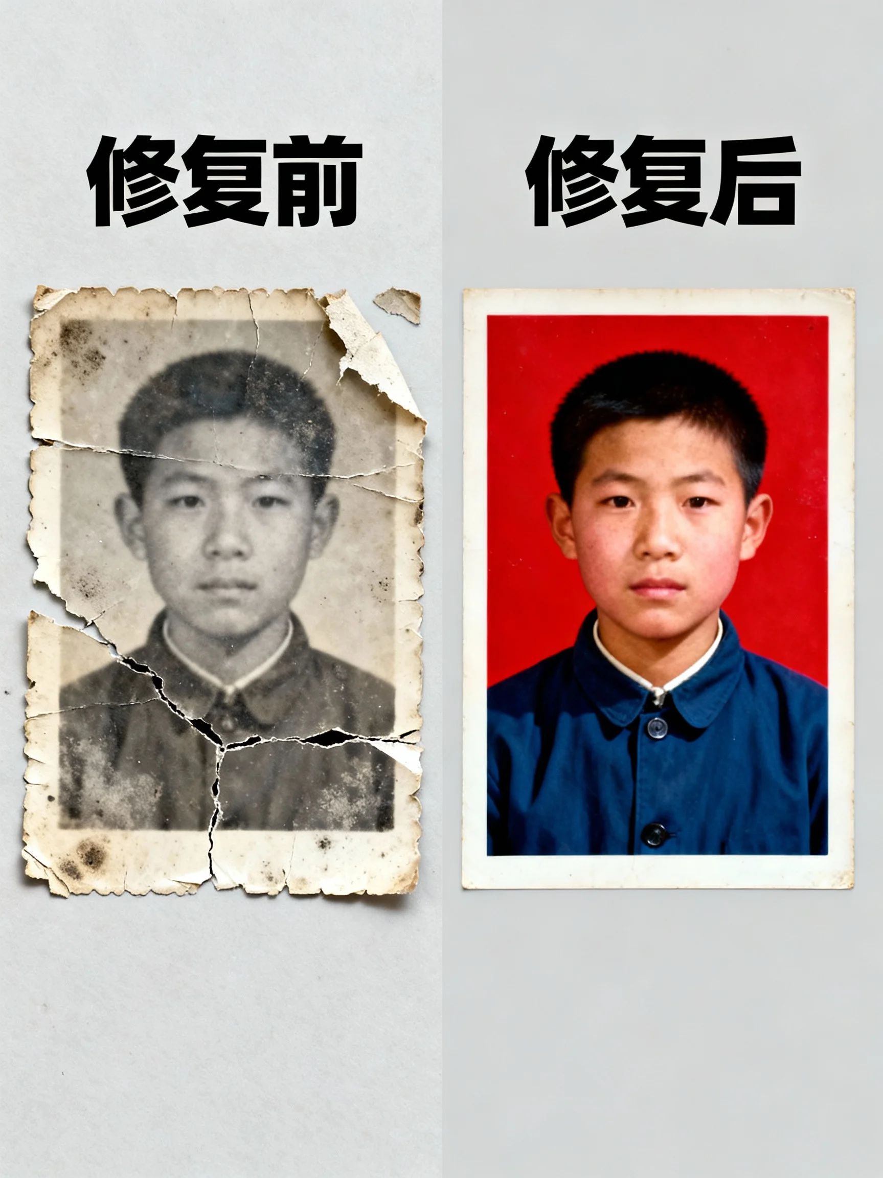 Old photo damage and scratch repair kontext model LORA