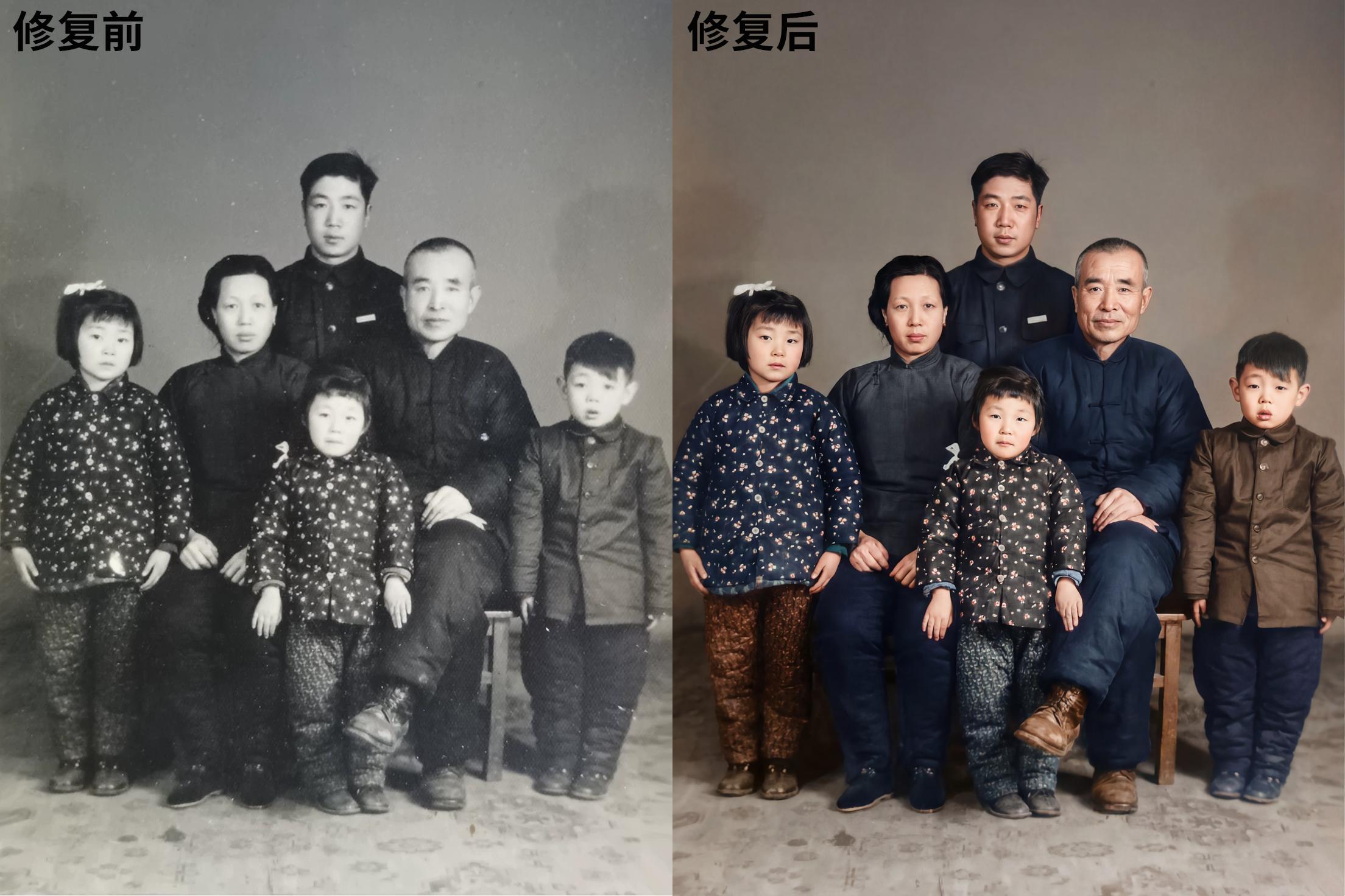 Damaged old photo restoration black and white coloring Advanced version Old_photos_Qwen Image Edit