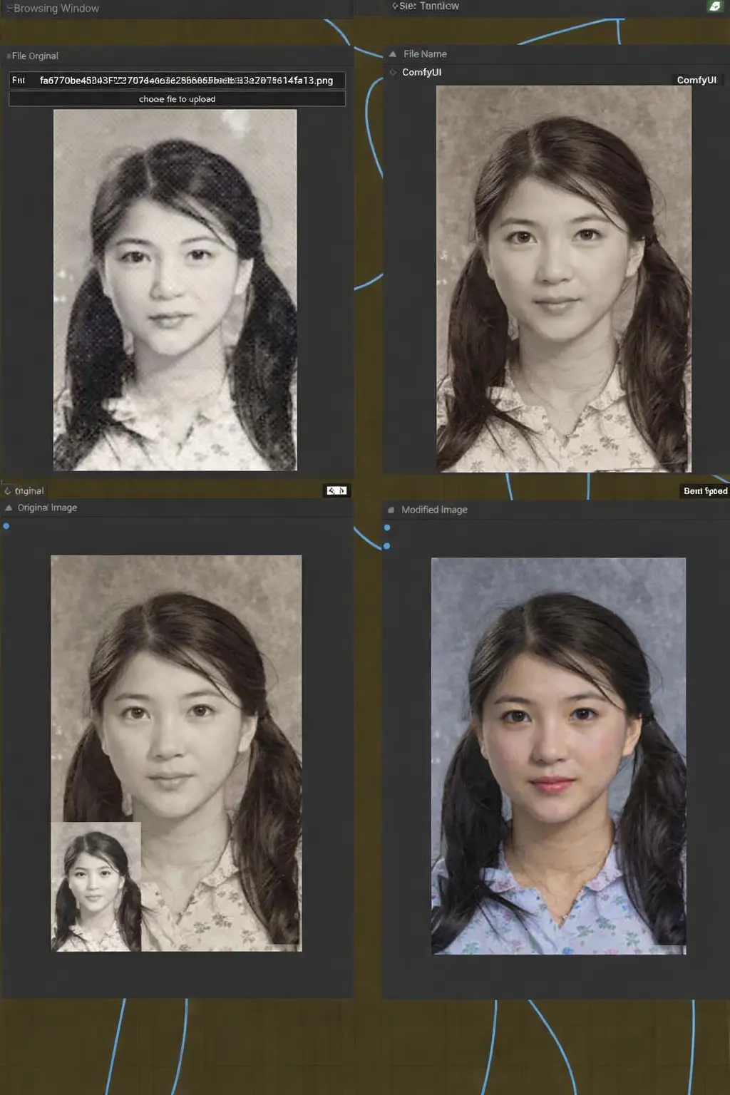 Old photo restoration scratch removal coloring revival version V3