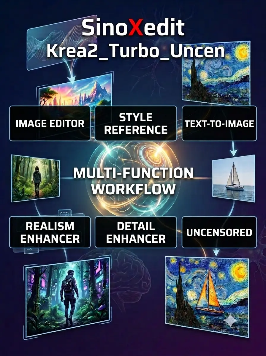 krea2 Image Editing Multifunctional Workflow