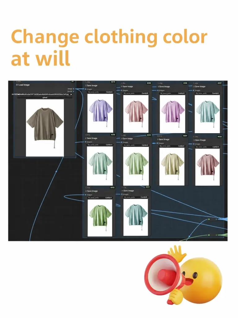 Change the clothing color arbitrarily