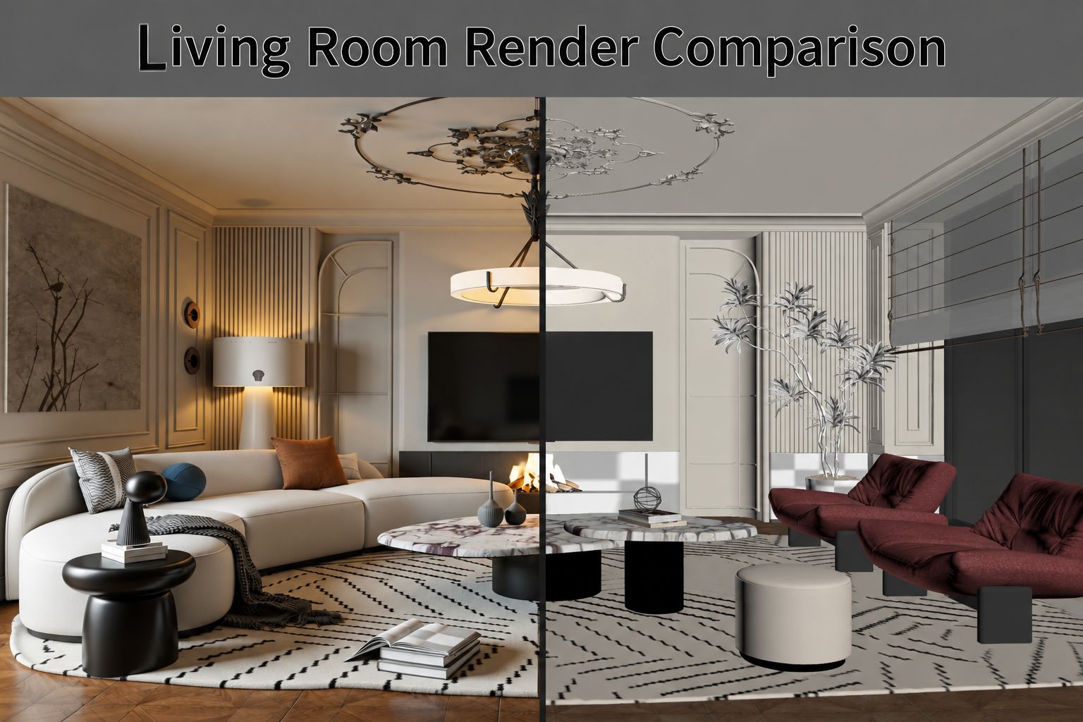 Living room rendering