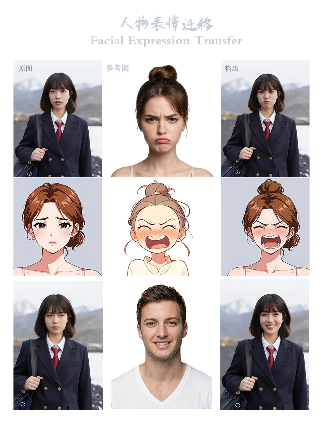 Facial expression transfer