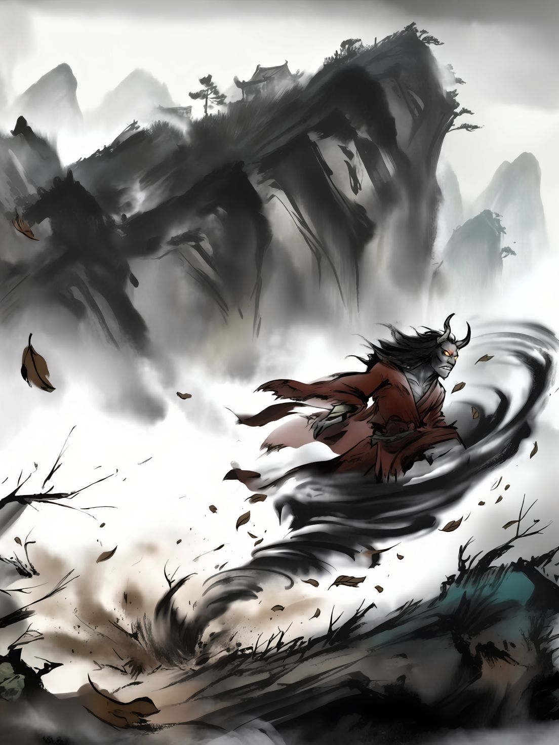 qwen-image2512 Ink and Wash Style