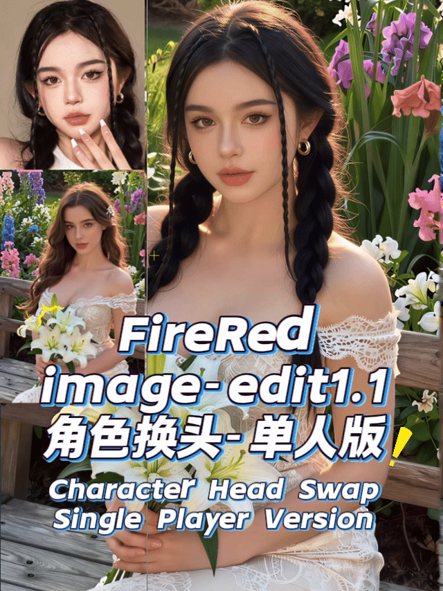 Role swap single version image-to-image FireRed image edit 1.1 face swap