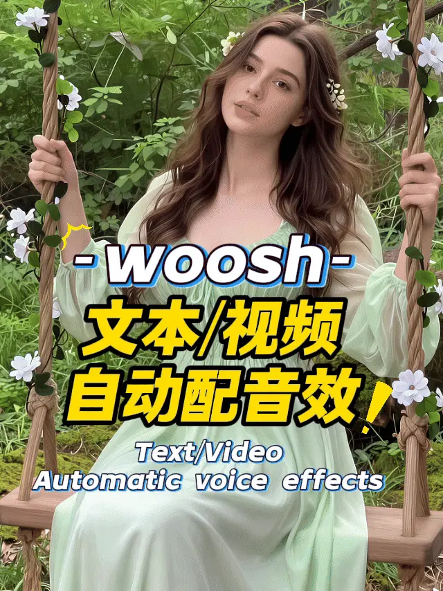 woosh Text/Video Automatic Sound Effects 【small JJ Xiao Jianjian】