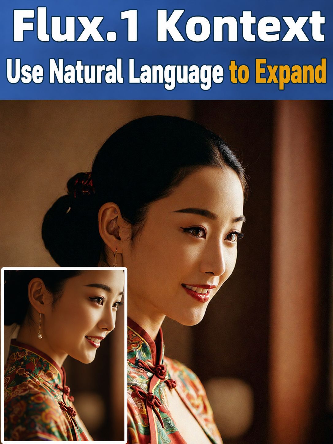 flux.1 kontext Use natural language to expand the image