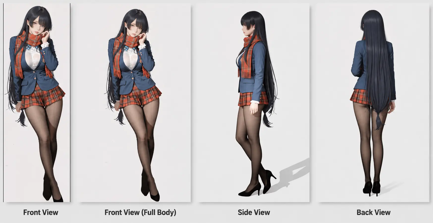 Qwen_Edit_2511 One-click Three-view of Characters V2 (Supports Anime and Realistic)