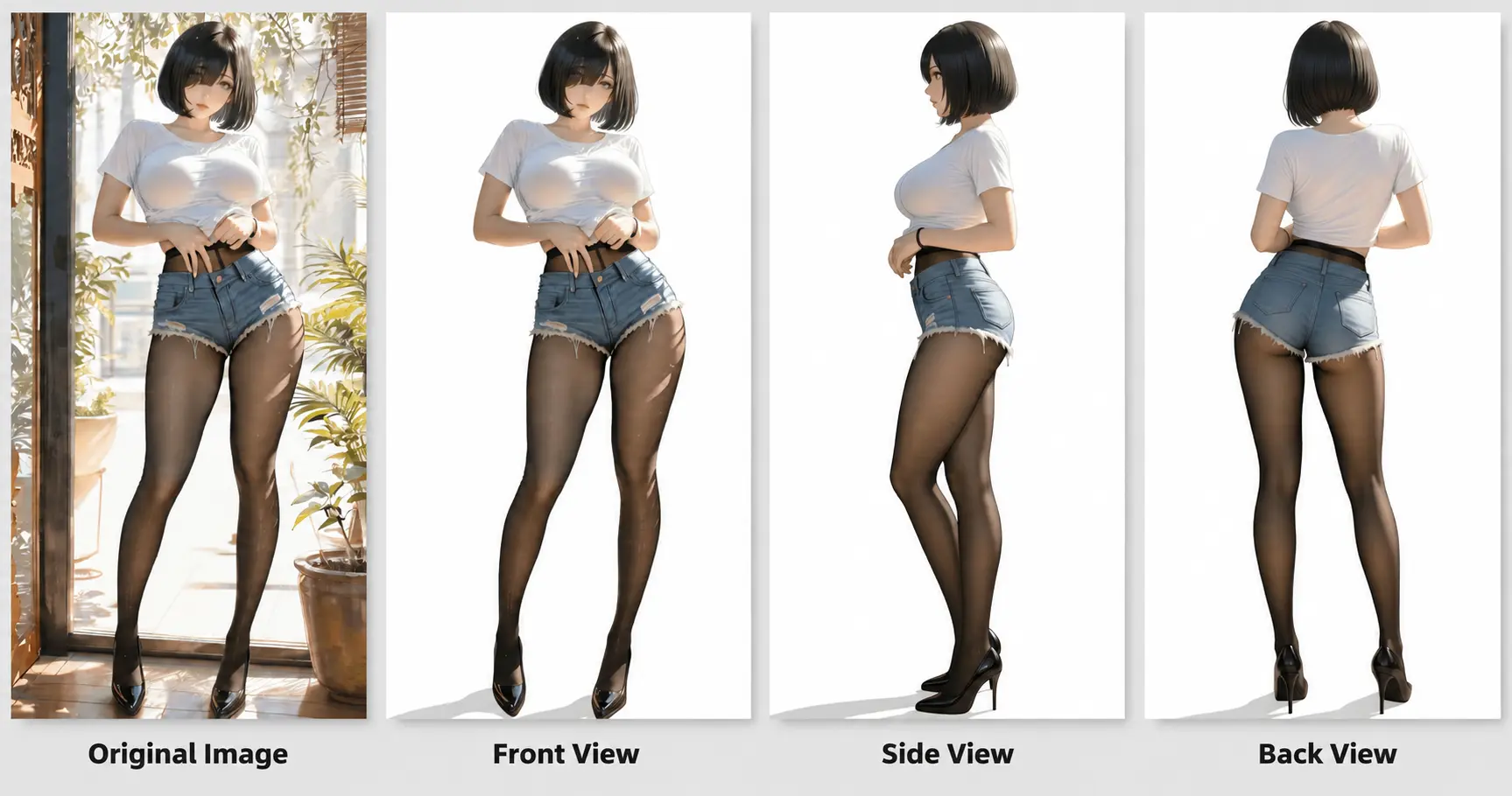 Qwen_Edit_2511 One-click Three-view of Characters V2 (Supports Anime and Realistic)