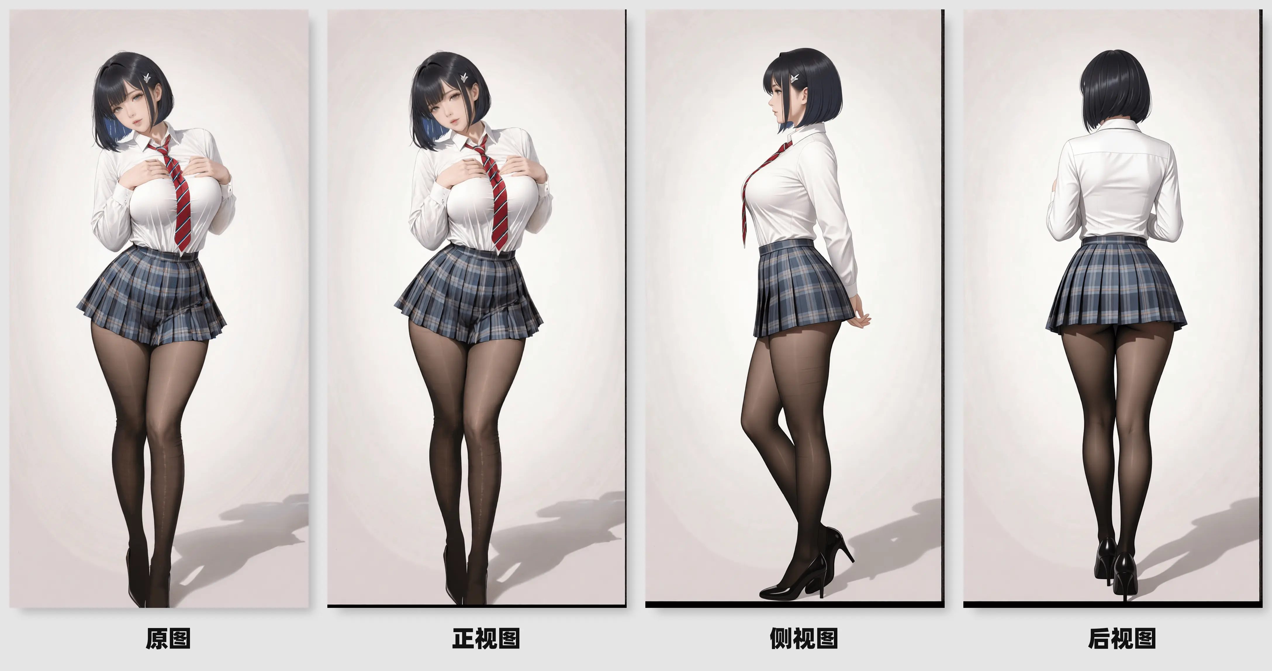 Qwen_Edit_2511 One-click three-view of character (supports anime and realistic styles)