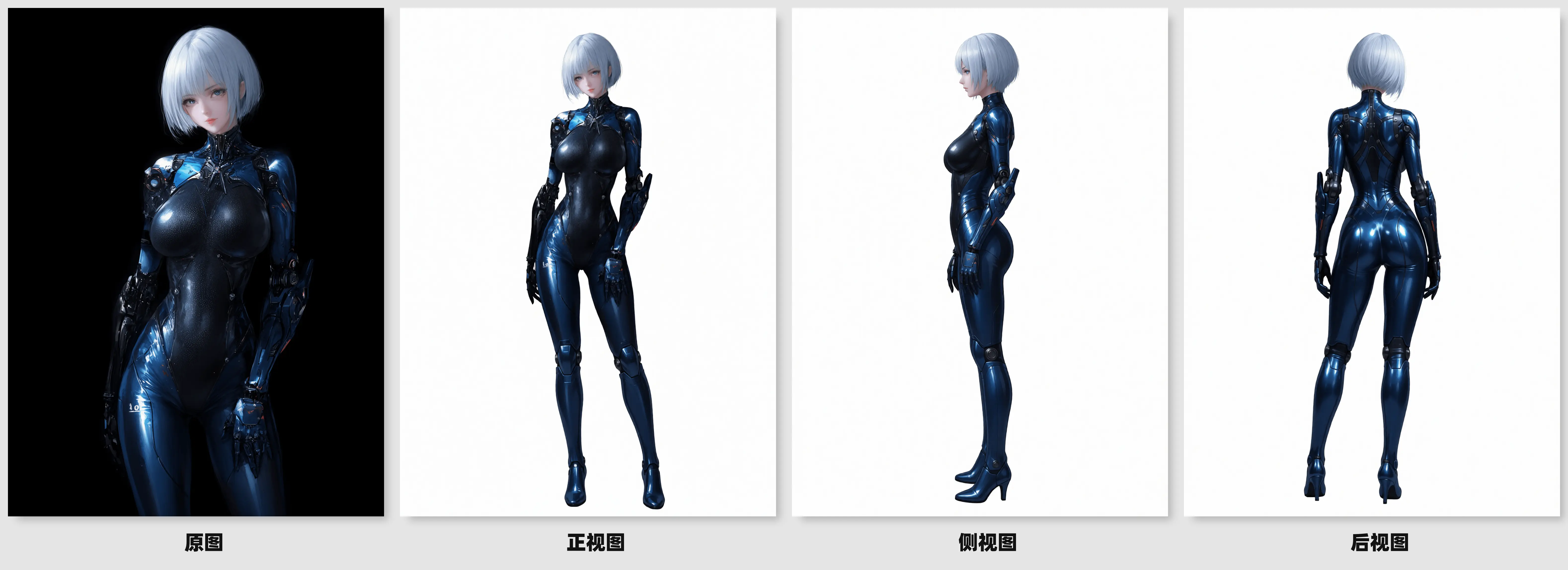 Qwen_Edit_2511 One-click three-view of character (supports anime and realistic styles)