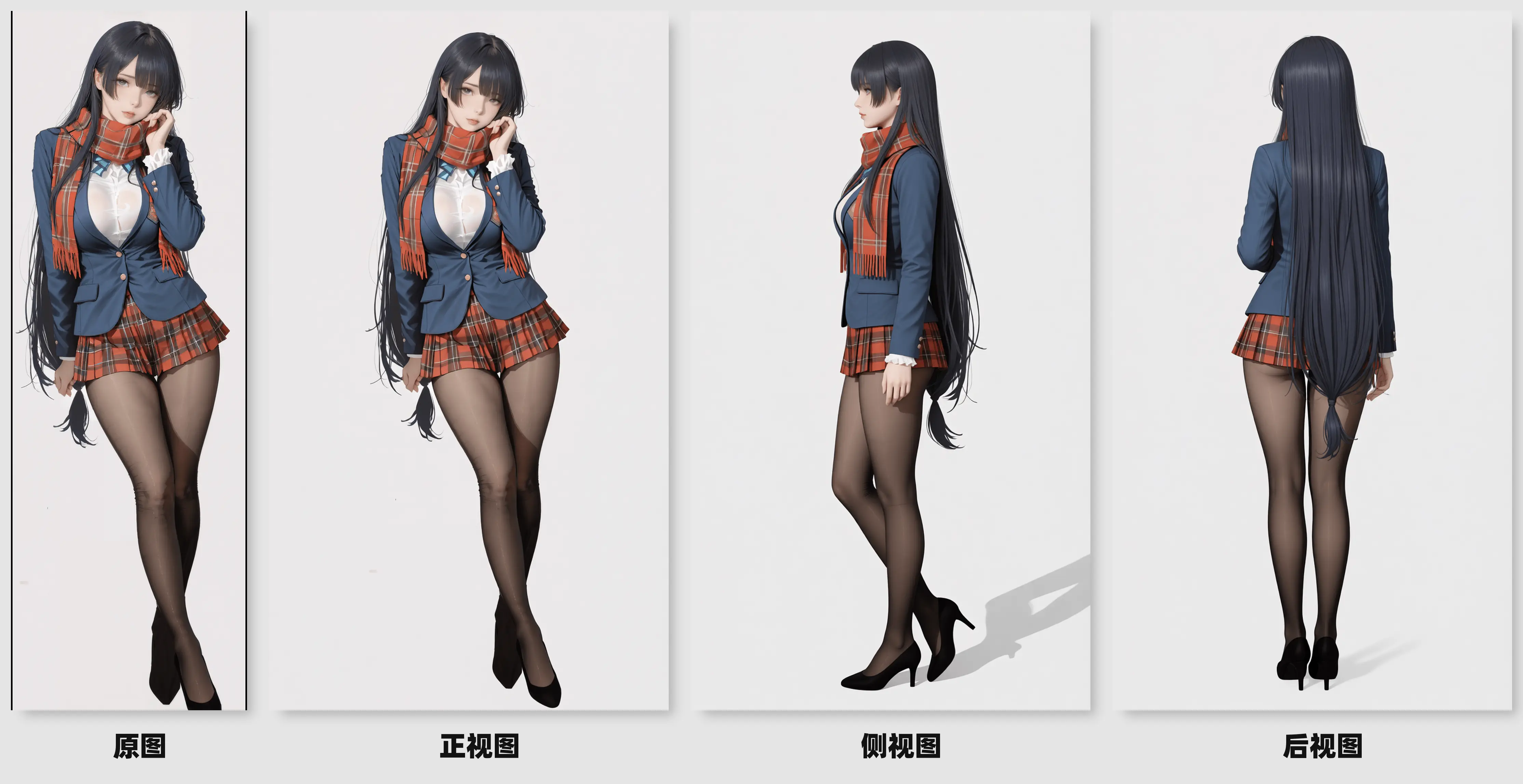 Qwen_Edit_2511 One-click Three-view of Characters V2 (Supports Anime and Realistic)