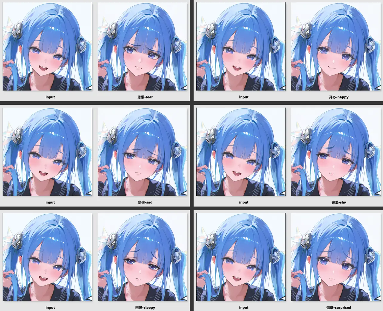 Realistic & anime characters one-click 12 expressions & individual expression switching generation qwem_edit_2511