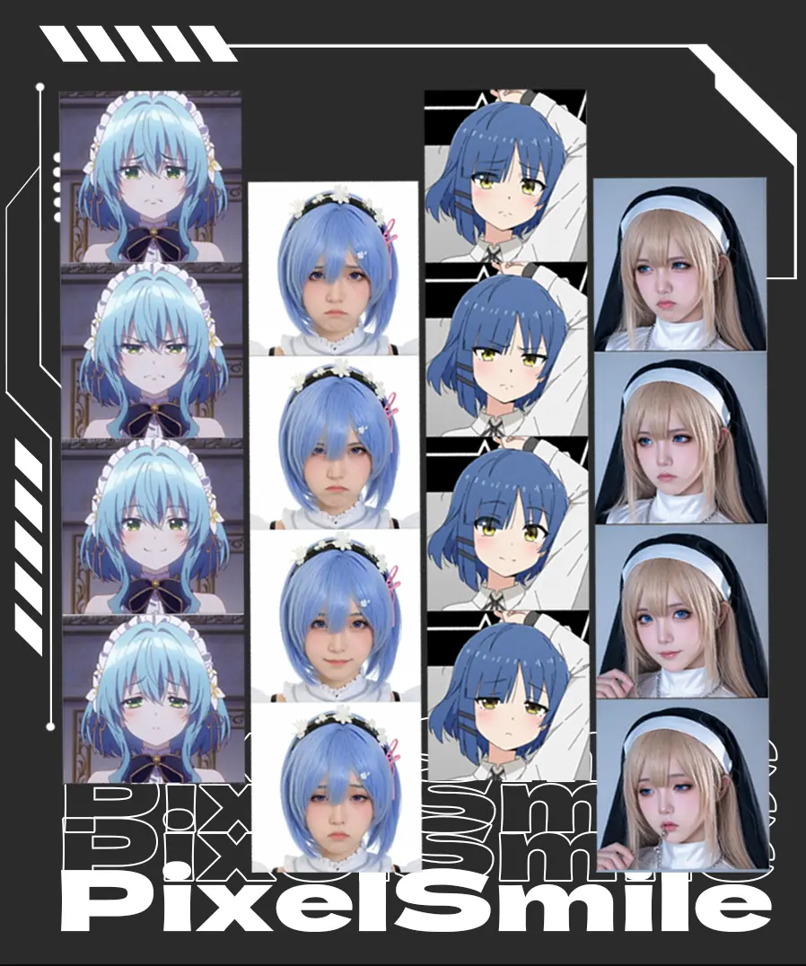 Realistic & anime characters one-click 12 expressions & individual expression switching generation qwem_edit_2511