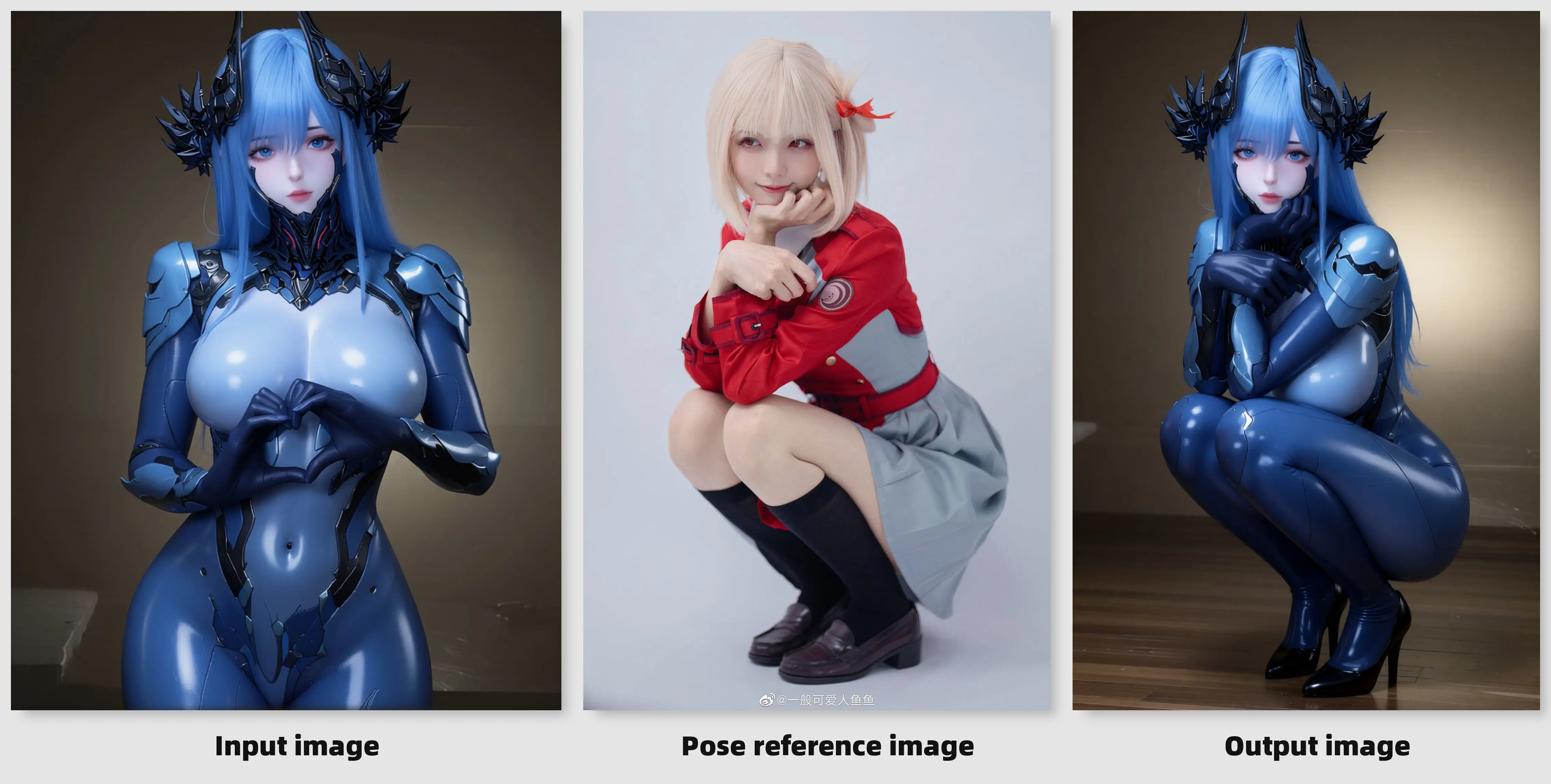 Fully automated human pose transfer