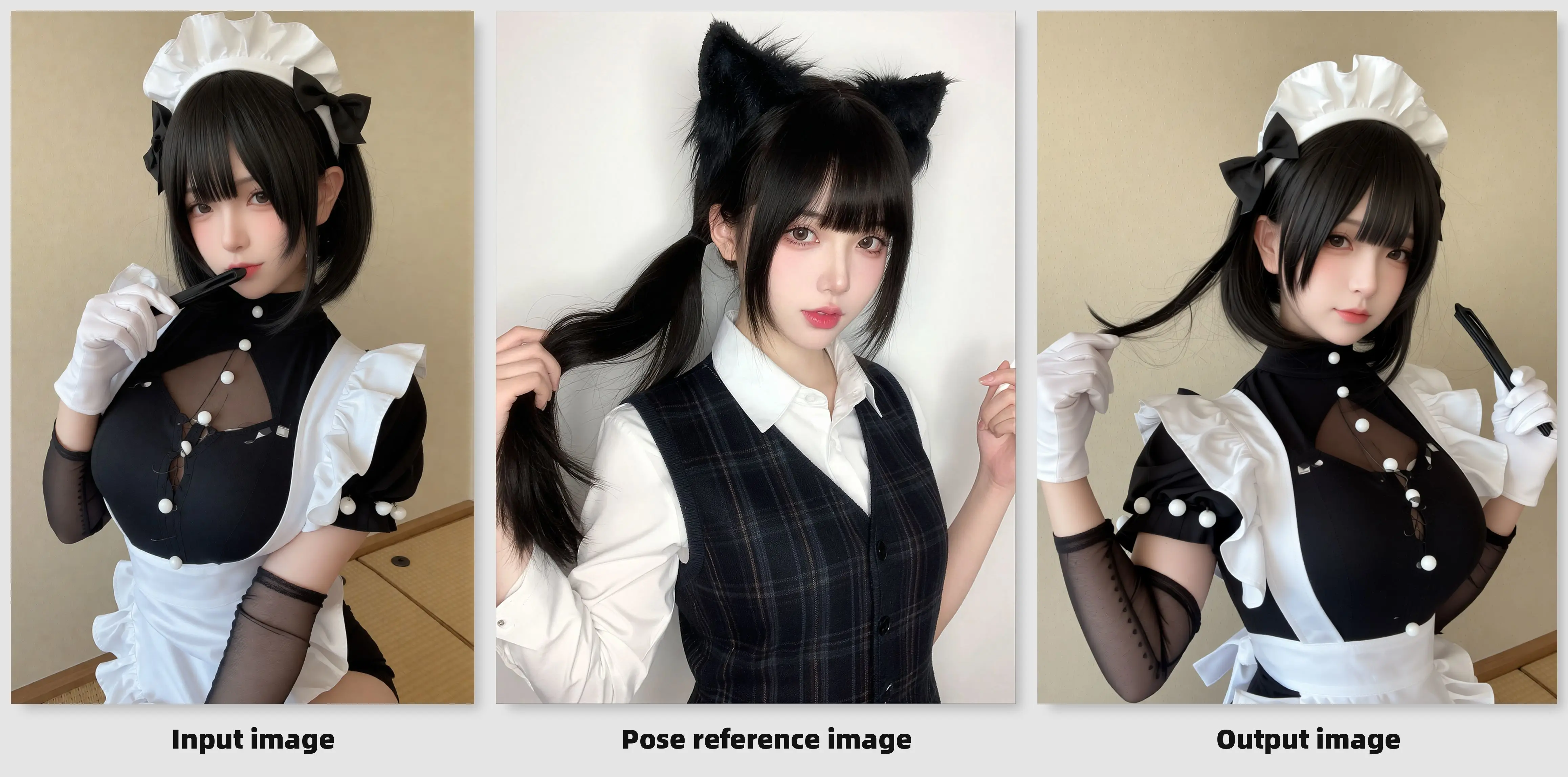 Fully automated human pose transfer