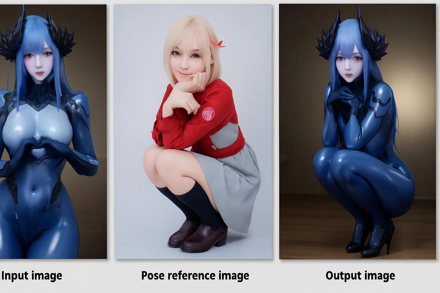 Fully automated human pose transfer