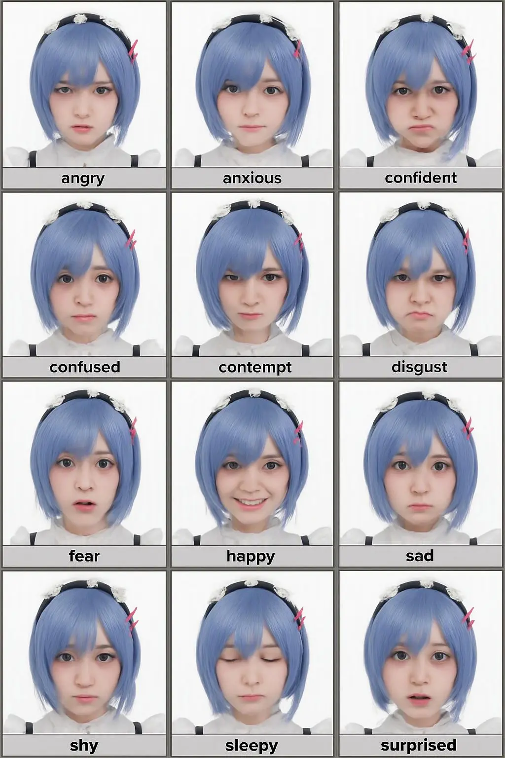 Realistic & anime characters one-click 12 expressions & individual expression switching generation qwem_edit_2511