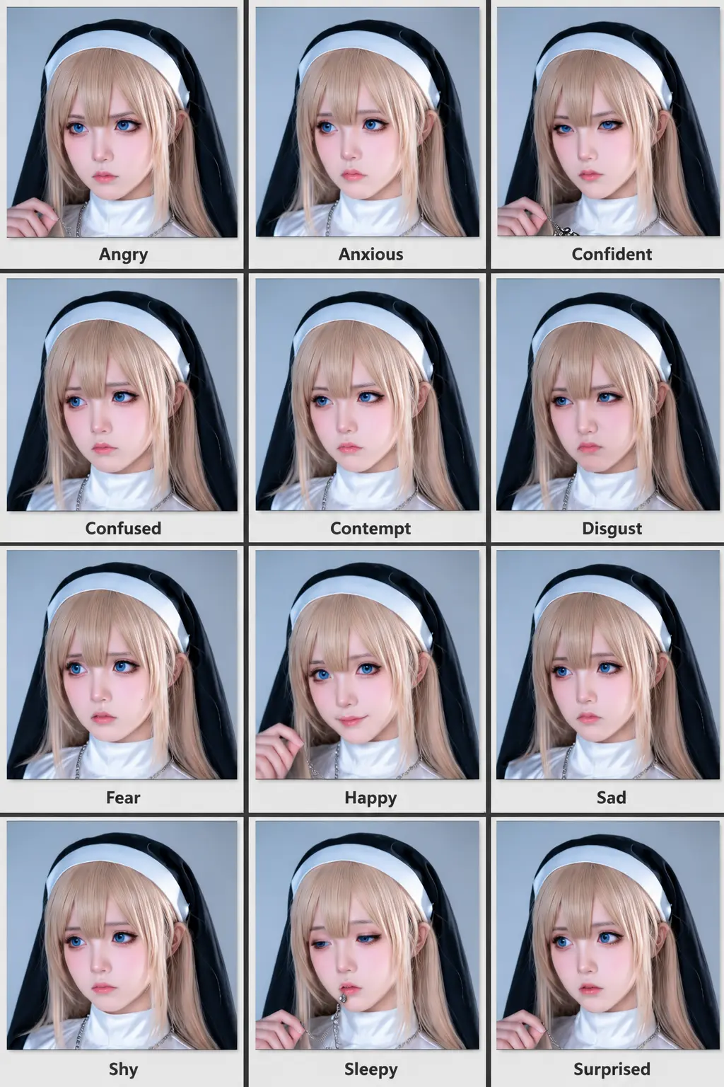 Realistic & anime characters one-click 12 expressions & individual expression switching generation qwem_edit_2511