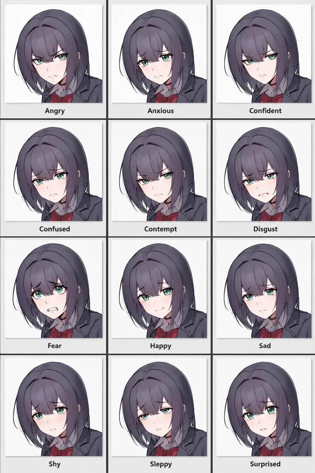 Realistic & anime characters one-click 12 expressions & individual expression switching generation qwem_edit_2511
