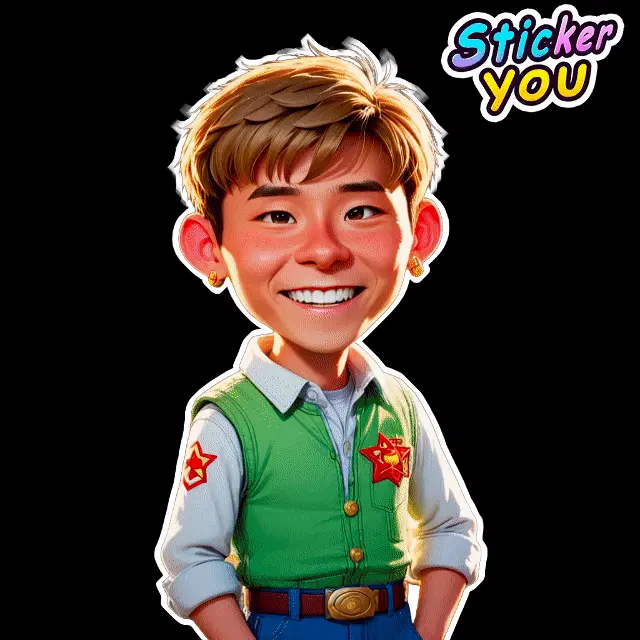 Cartoon portrait stickers