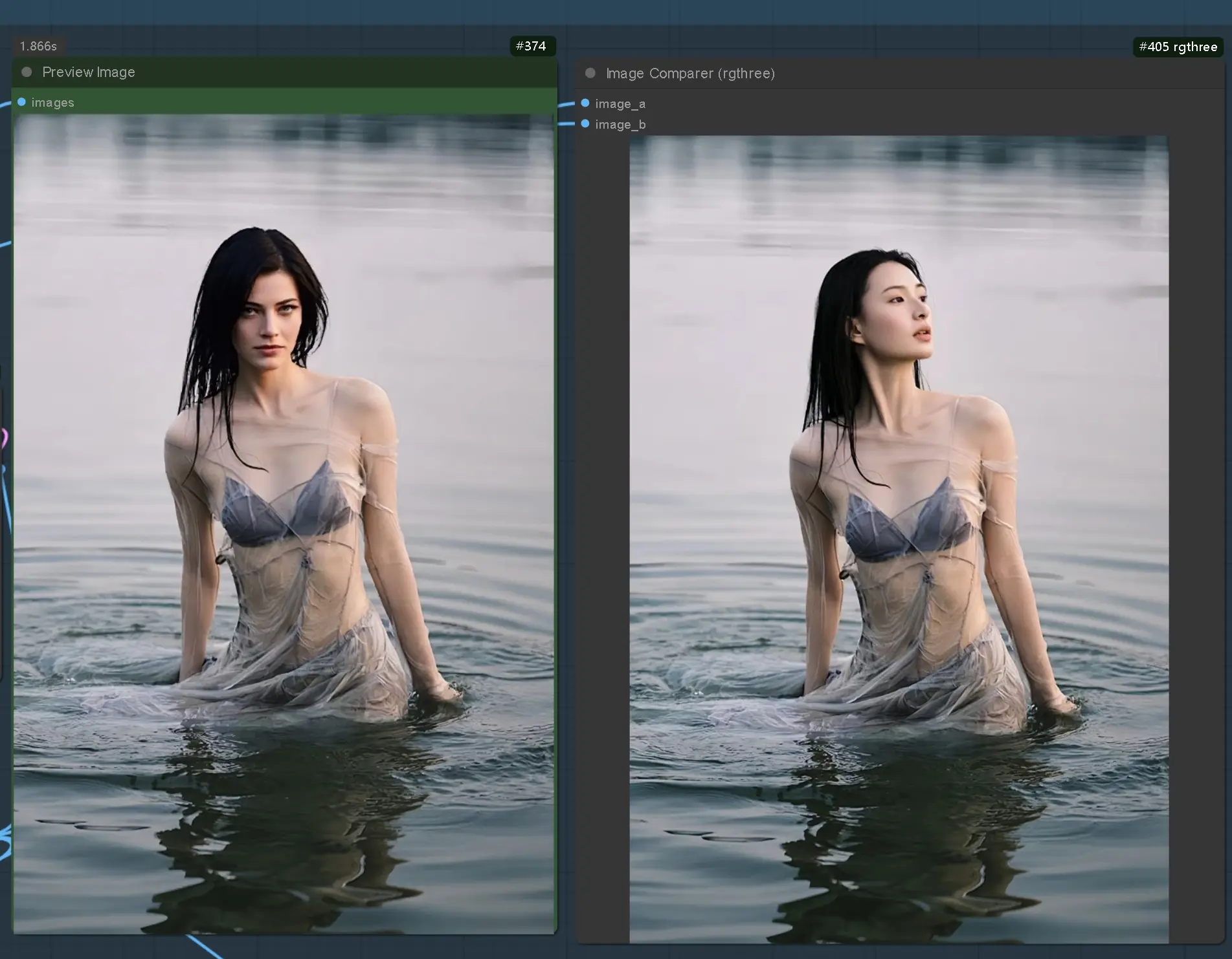 Face-swapping workflow (based on ACE)