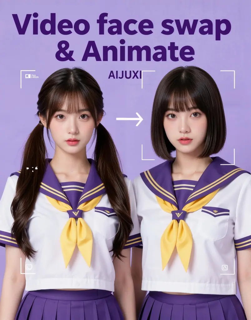 The strongest video face swap, head swap Animate Wan2.2 = Bilibili Ai Ju Xi