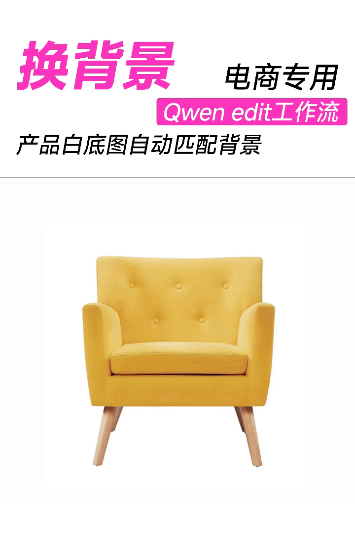 Change background Product white background image automatically matches the background