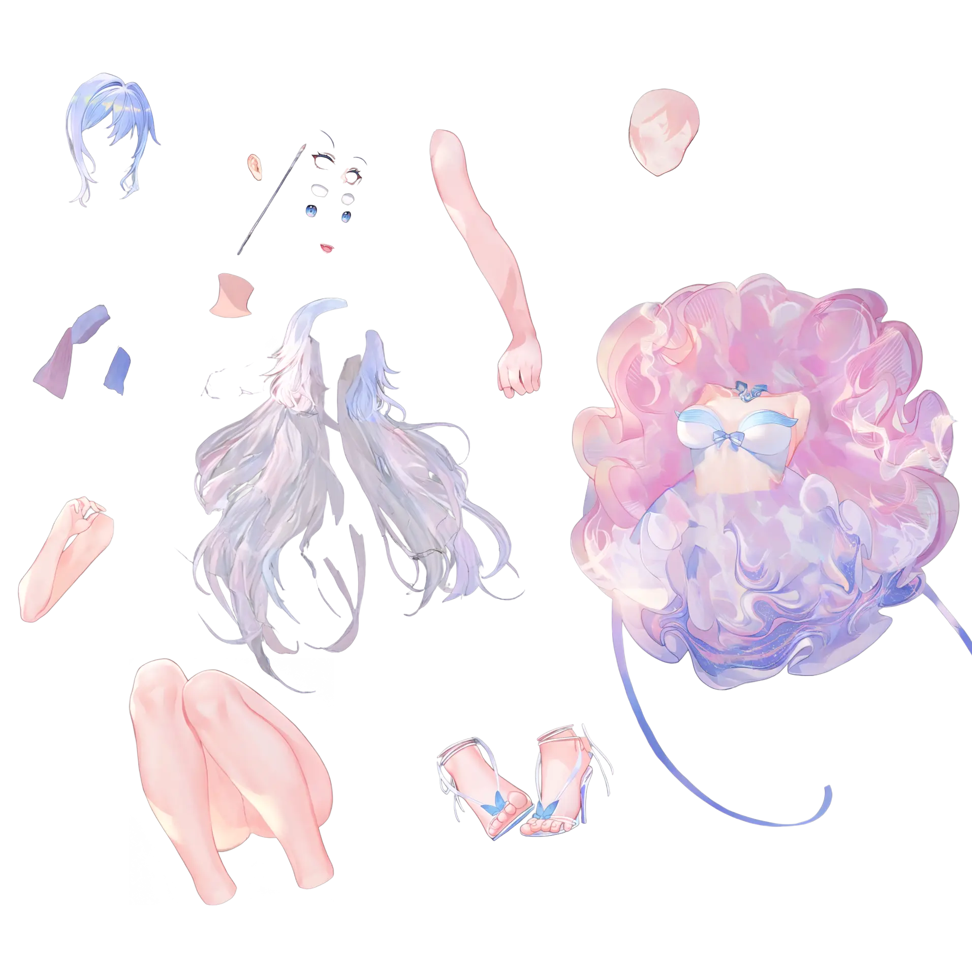 seethrough - Layered Breakdown of Anime Characters