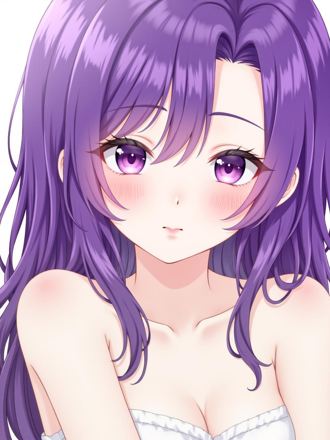 F1 purple-haired anime girl