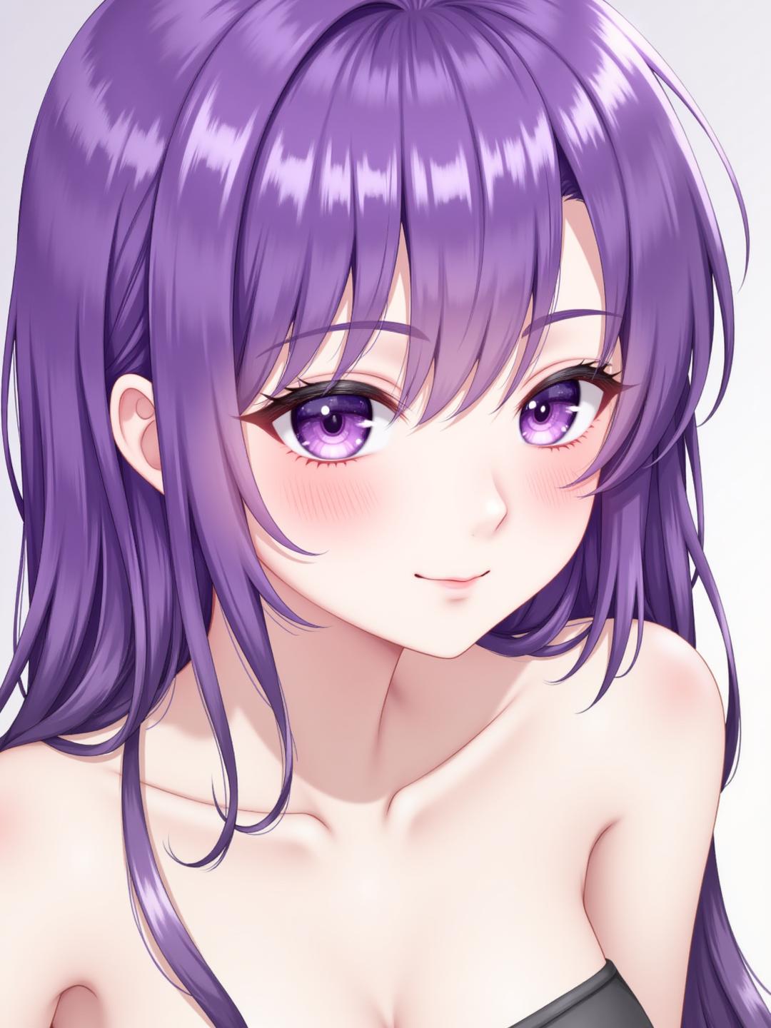 F1 purple-haired anime girl
