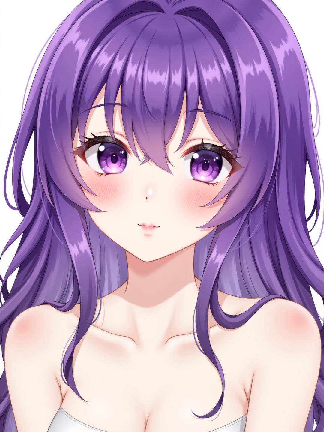 F1 purple-haired anime girl