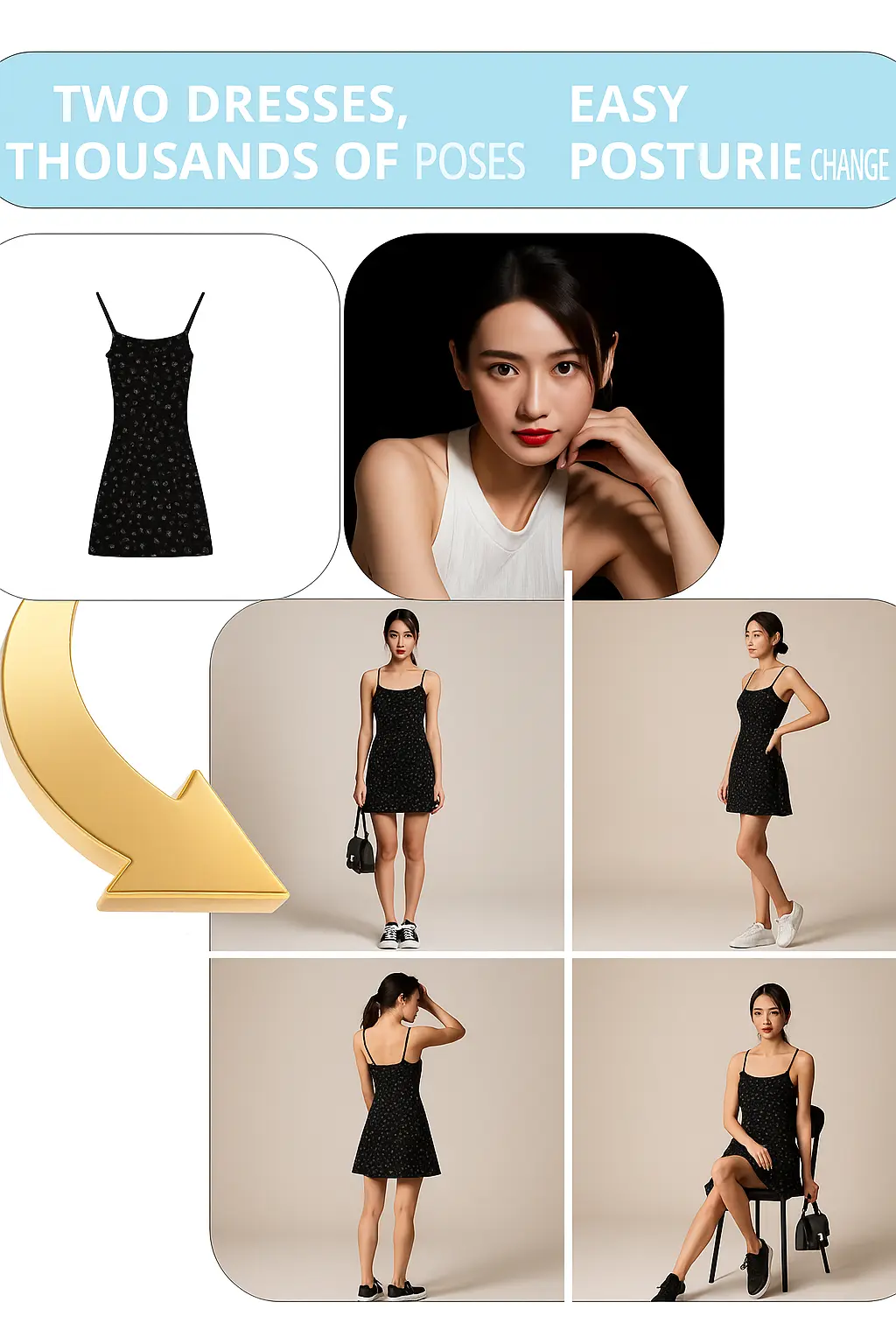 QY6 Portrait Clothing Change Master (Qwen image Edit) Automatic Version Two images into thousands, model clothing change, outfit change, migration