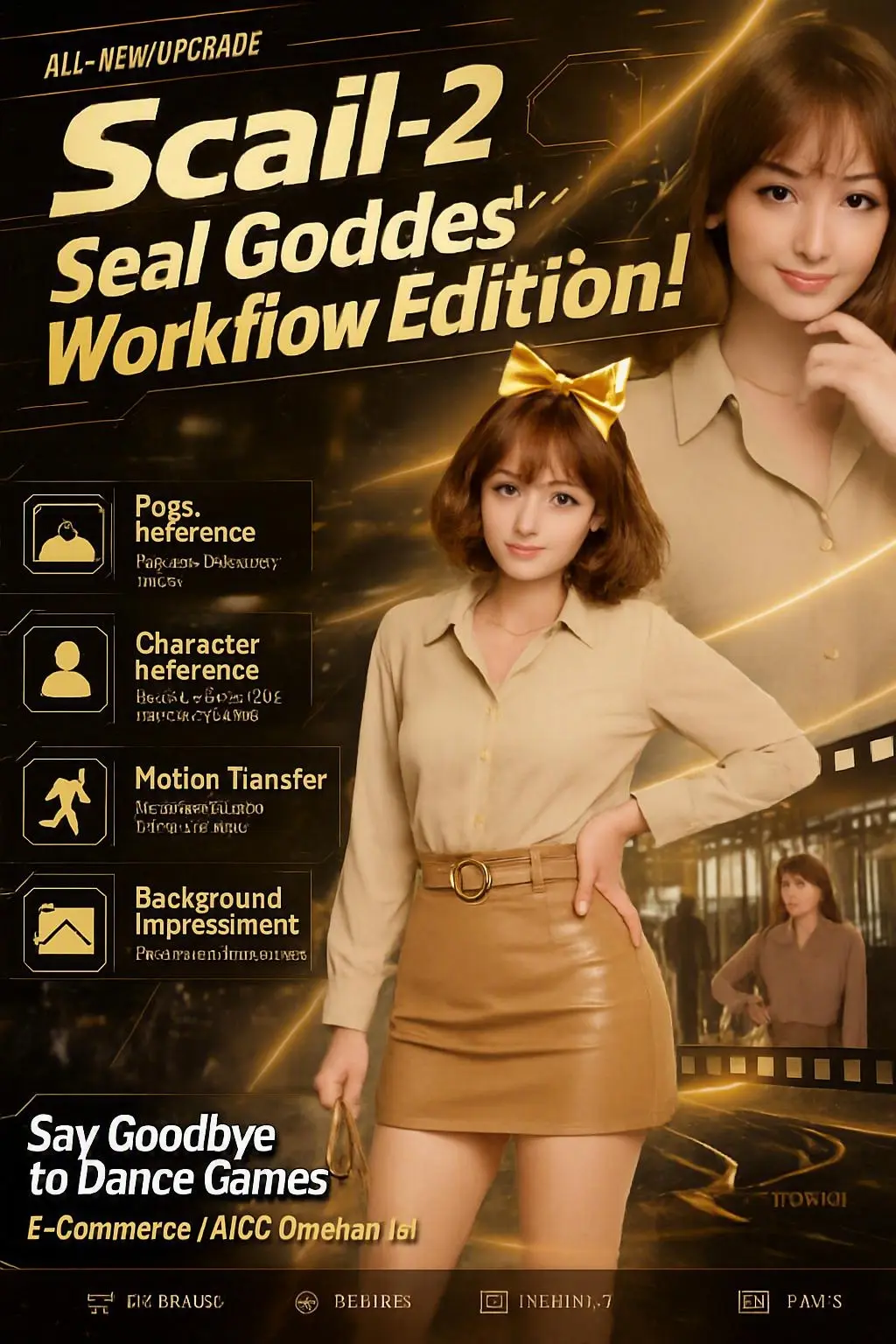 【Action Transfer】Scail 2 Advanced Workflow Plus V4 Edition【Long Video Multiple Image References Action Transfer Background Replacement】