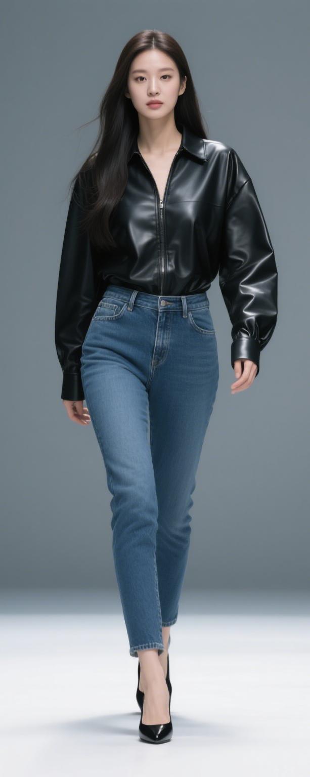 wan2.1 Model catwalk walking Fashion runway walking posture