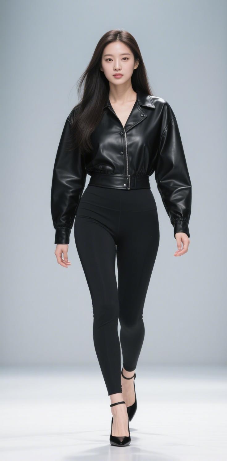 wan2.1 Model catwalk walking Fashion runway walking posture