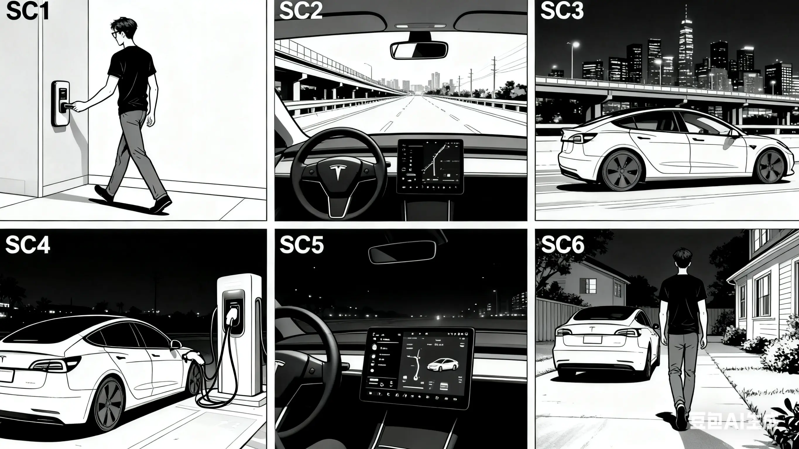 sora2 One-click black-and-white line draft generation advertisement video (API version) 0.05/10 seconds