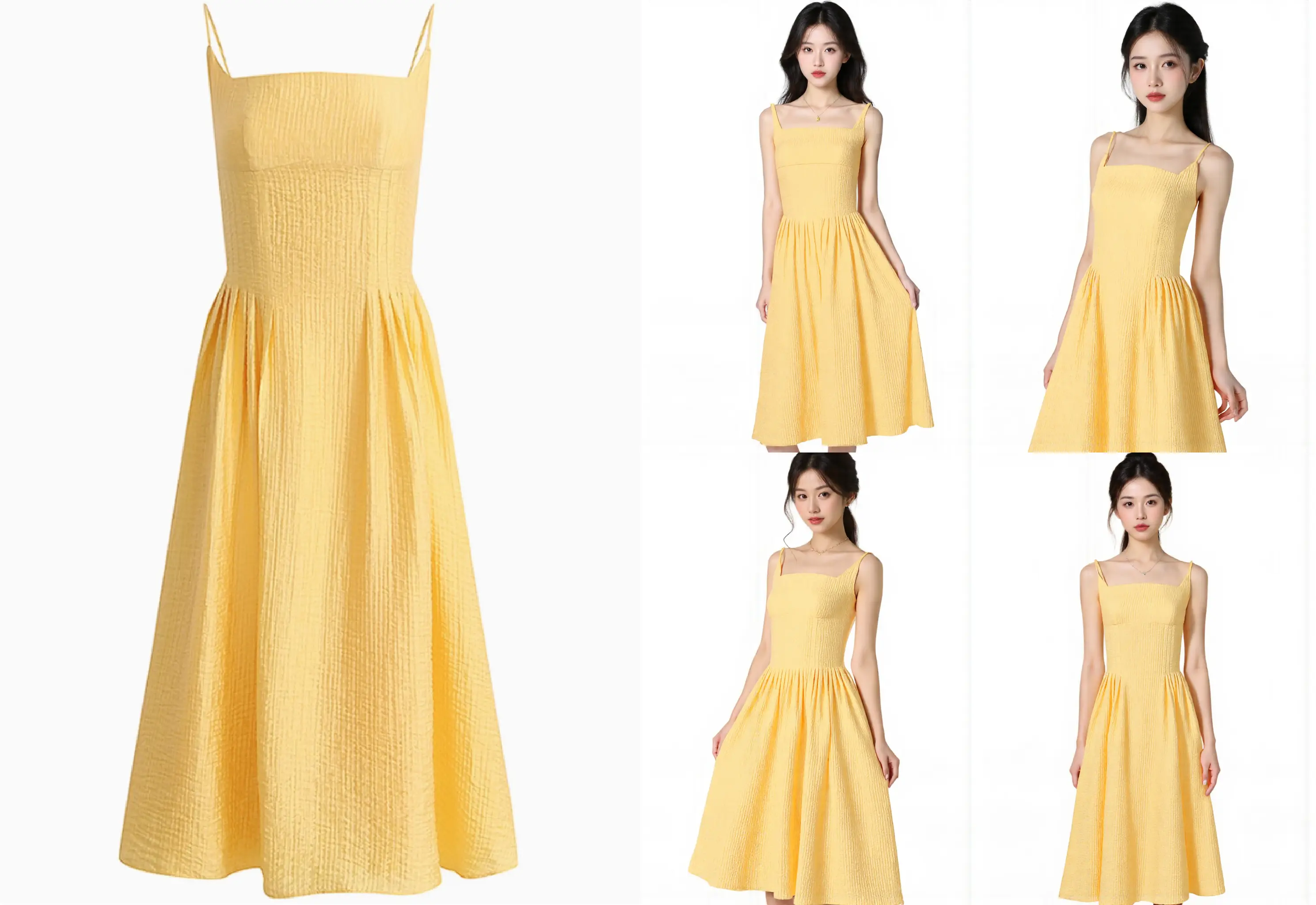 E-commerce one-click batch (4 images) virtual dressing 4K enlargement (workflow optional)