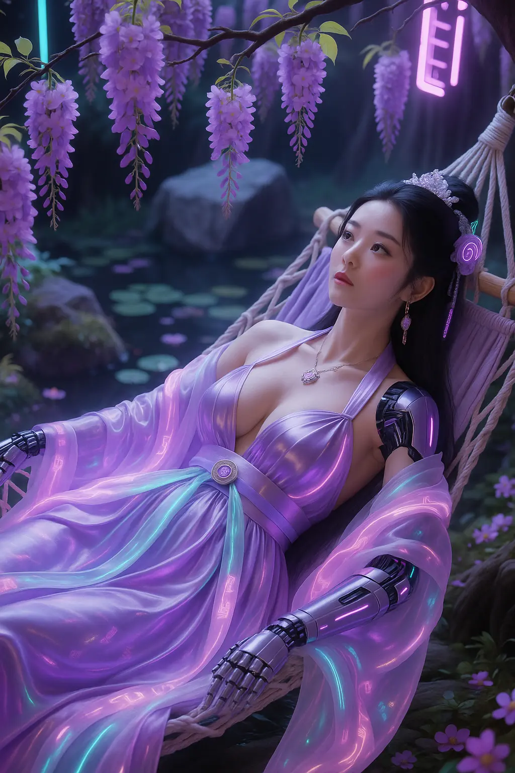 Qwen image Lora Cyberpunk Ancient Style